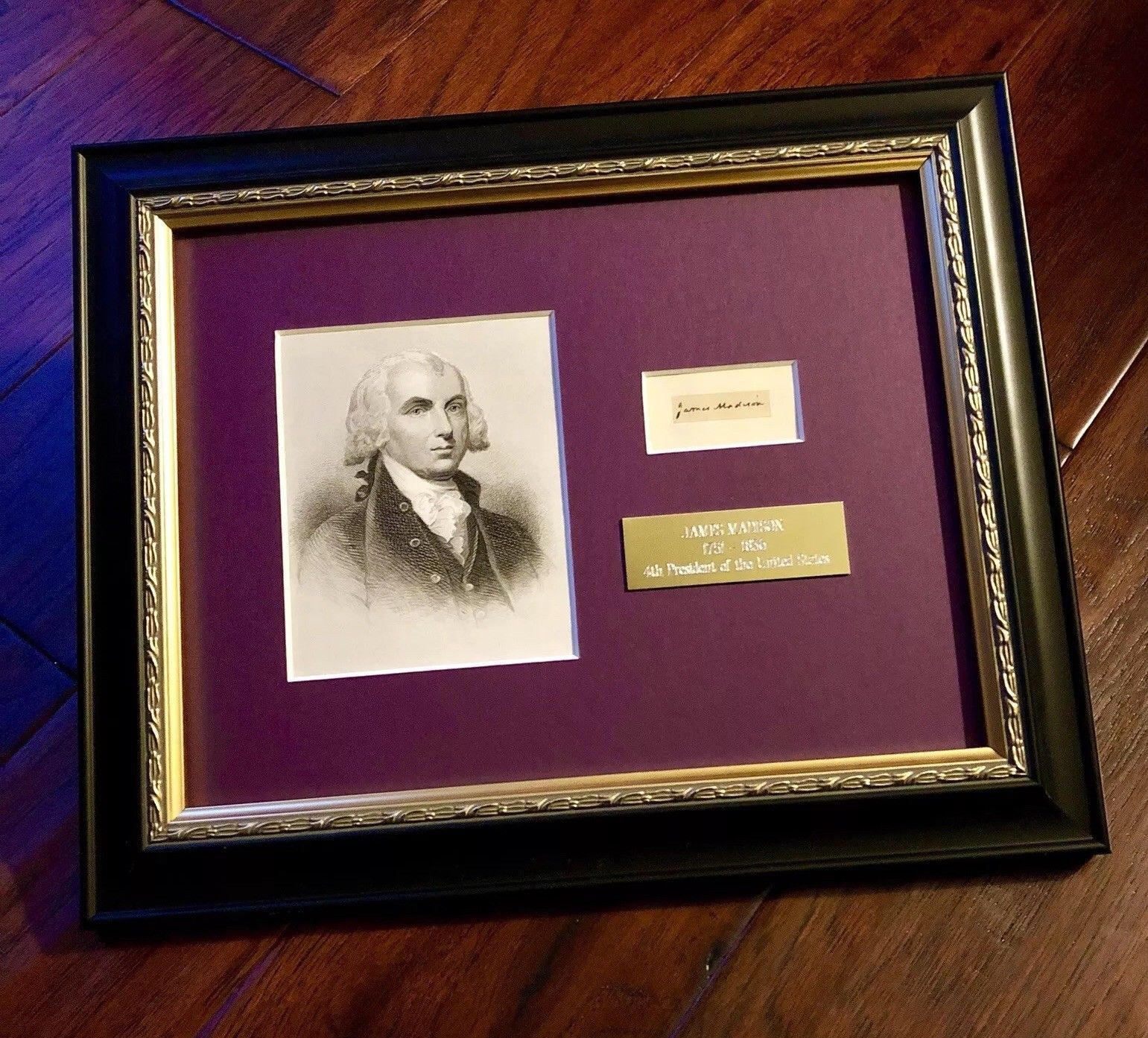 JAMES MADISON * Genuine SIGNED Clipped AUTOGRAPH * President Signature