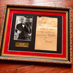 THOMAS EDISON * Authentic Handwritten AUTOGRAPH Note SIGNED * Menlo Park