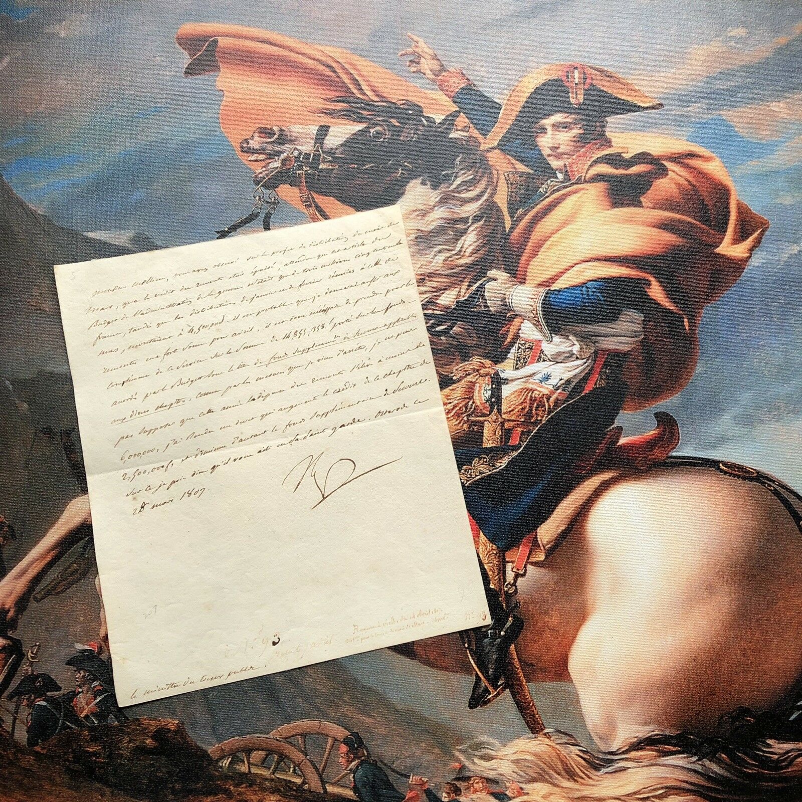 NAPOLEON BONAPARTE * PSA/DNA * AUTOGRAPH Letter Signed AS EMPEROR * War Budget