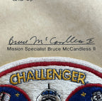 STS 41-B * JSA * Bruce McCandless Certified Flown Flag & Patch Autograph Signed