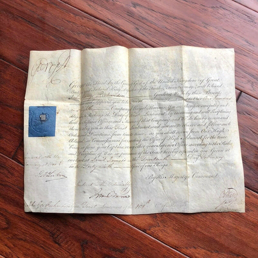 KING GEORGE III * JSA LOA * Hand Signed Military Appointment Autograph *