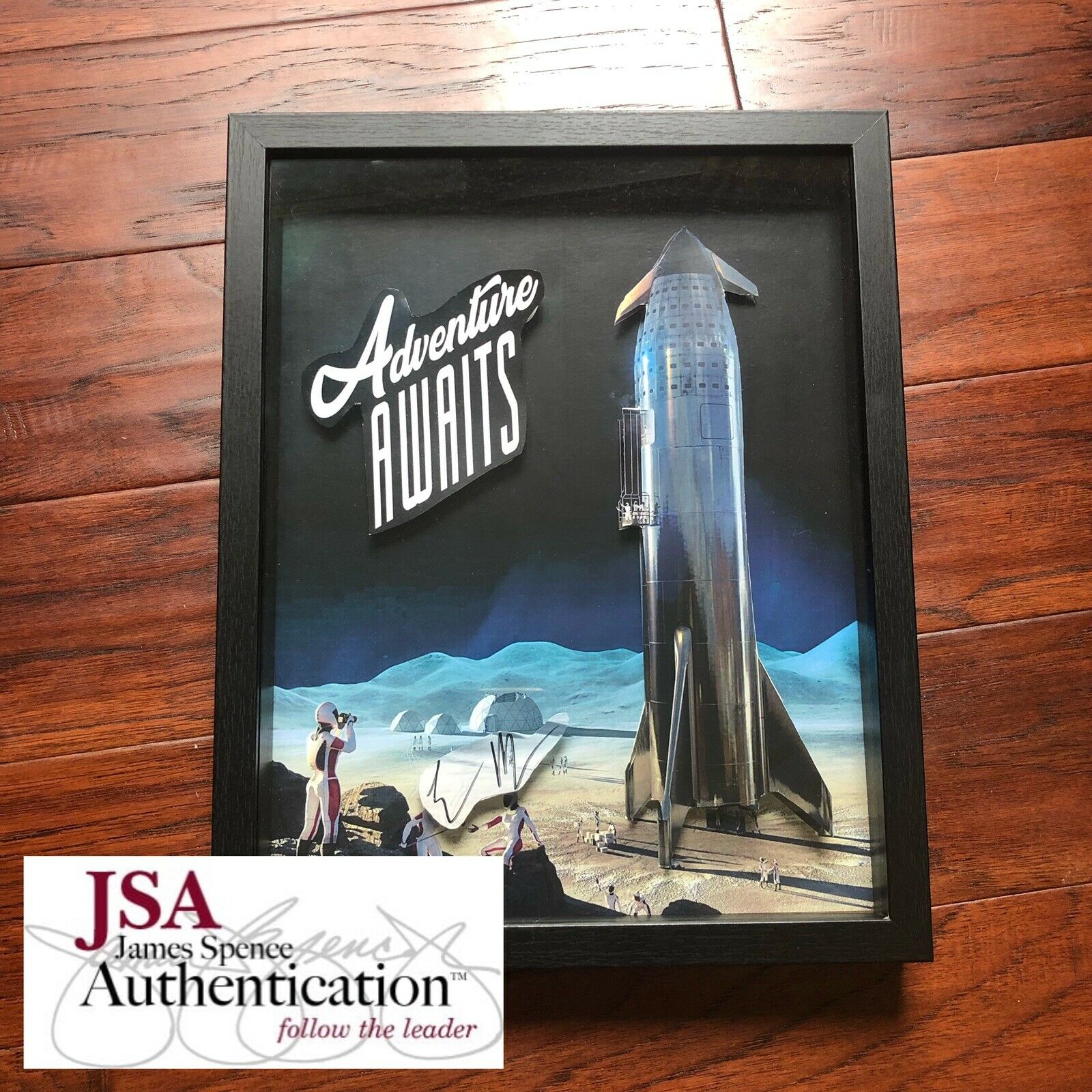 ELON MUSK * JSA LOA * Autograph 11x14 3D Signed Shadow Box Photo * Tesla