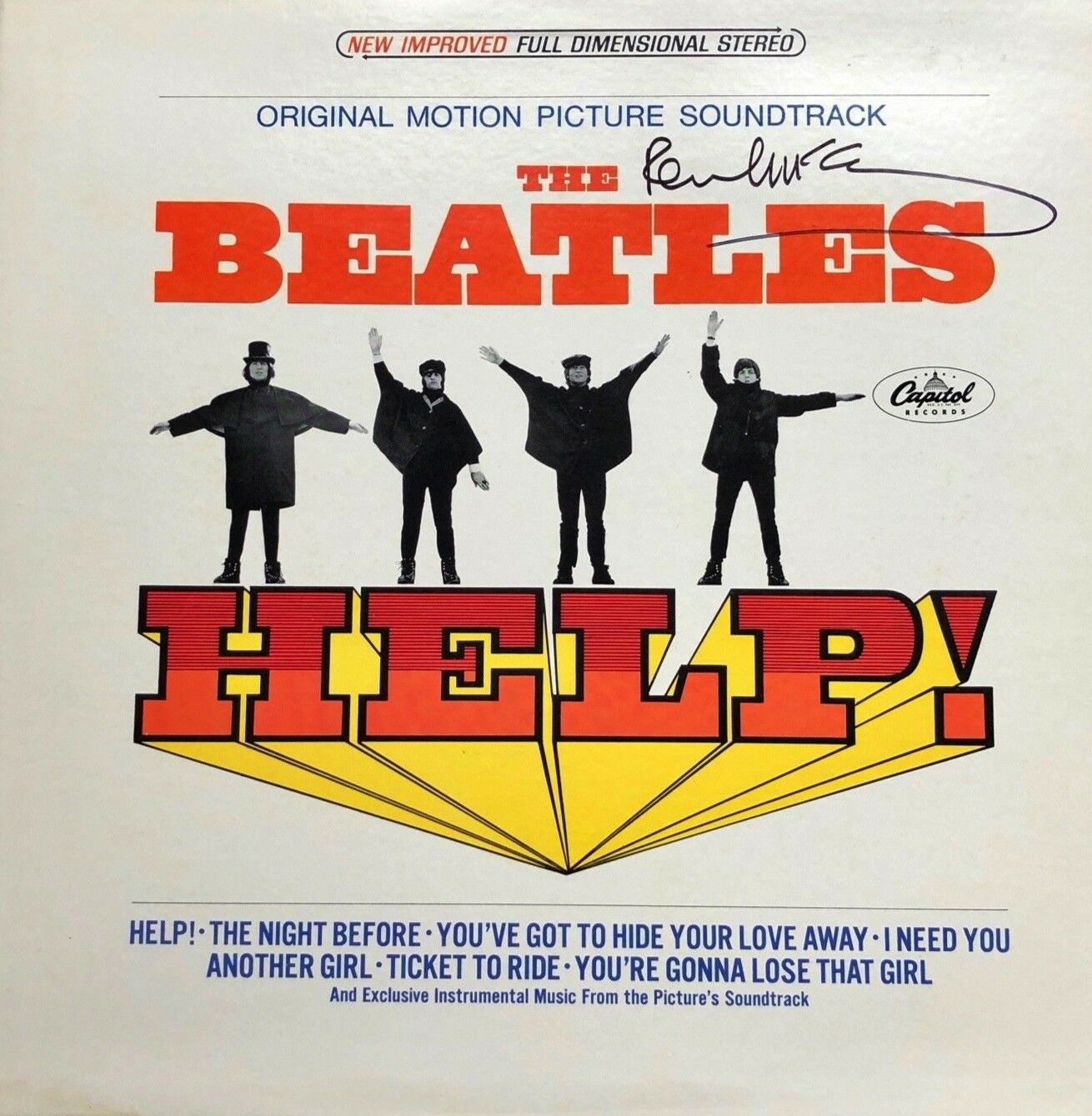 PAUL MCCARTNEY * Perry Cox * Beatles Autograph HELP Gold Album * LP SIGNED