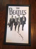 PAUL MCCARTNEY * BEATLES * AUTOGRAPH Fabric Banner SIGNED * COA