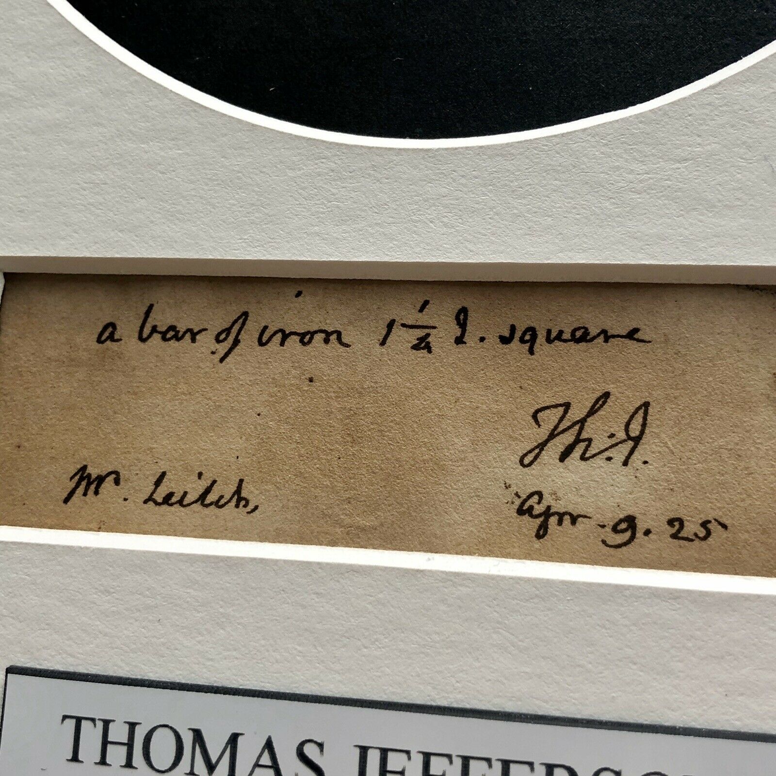 THOMAS JEFFERSON * JSA LOA * Autograph Note Carried by Slave Signed * President