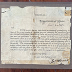 JAMES MONROE * JSA LOA * Autograph Request to Publish Declaration of War Signed