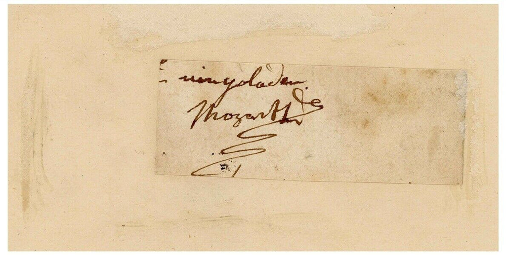 WOLFGANG AMADEUS MOZART * PSA/DNA * Autograph Cut Signature Signed * Requiem