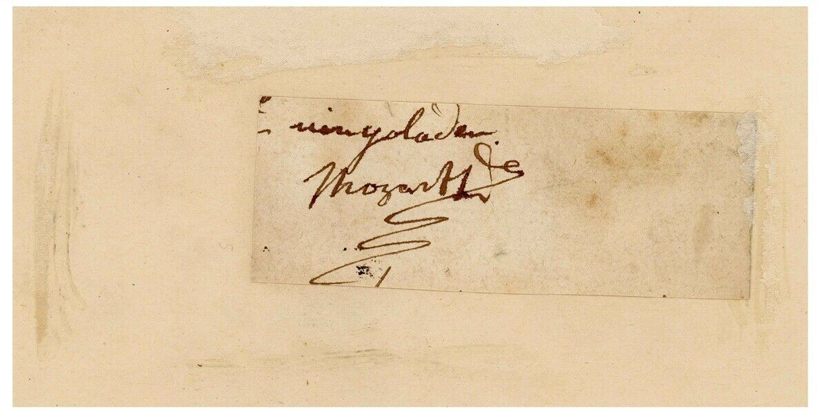 WOLFGANG AMADEUS MOZART * PSA/DNA * Autograph Cut Signature Signed * Requiem
