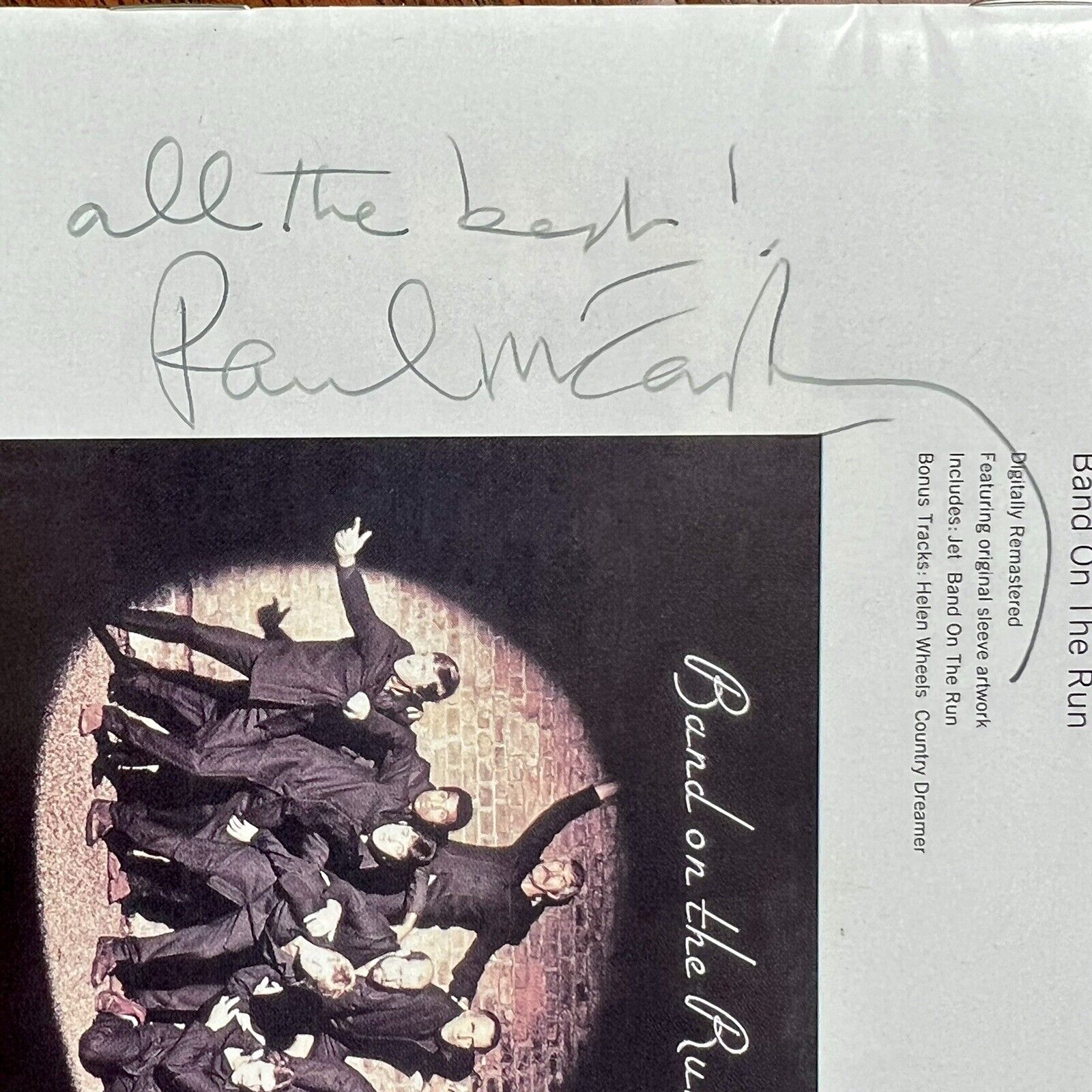 PAUL MCCARTNEY * JSA LOA * Signed Band on the Run CD Album Autograph * BEATLES
