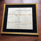 JOHN HANCOCK * JSA LOA * Hand Signed GOVERNORS APPOINTMENT * Signer Autograph