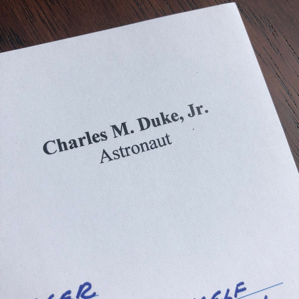 CHARLIE DUKE * JSA LOA * Lunar Voyager Autograph Letter Signed * Apollo 16