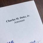 CHARLIE DUKE * JSA LOA * Lunar Voyager Autograph Letter Signed * Apollo 16