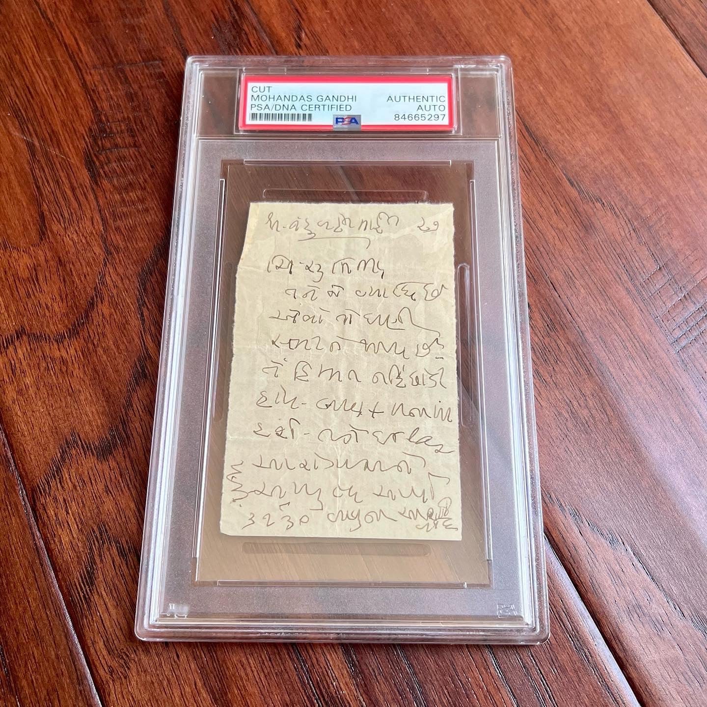 MAHATMA GANDHI * PSA/DNA * Autograph Handwritten Letter From Prison Signed