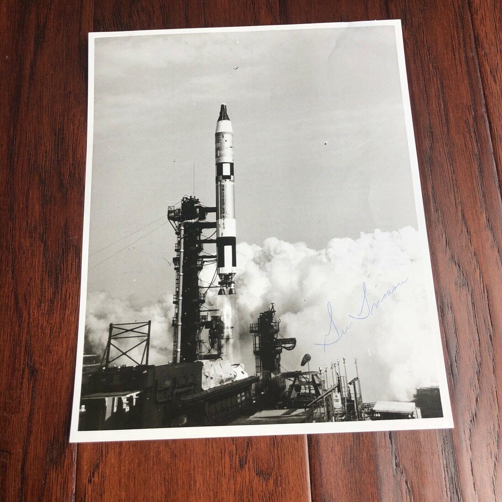 Gus Grissom * JSA * Scarce GEMINI 3 Rocket AUTOGRAPH Photo SIGNED * Apollo 1