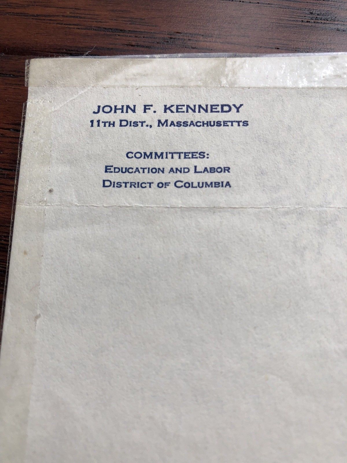 JOHN F. KENNEDY * EARLY 1949 Autograph Letter SIGNED * President House of Reps