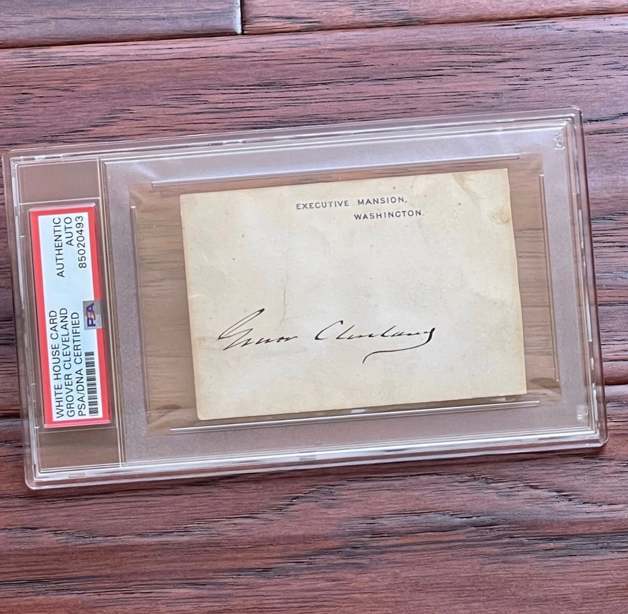 GROVER CLEVELAND * PSA/DNA Executive Mansion Autograph Card Signed as PRESIDENT