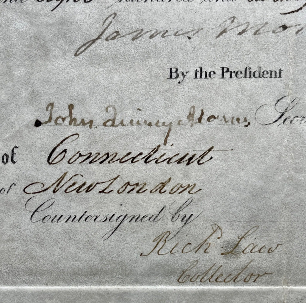 JAMES MONROE & JOHN QUINCY ADAMS * Beckett BAS * AUTOGRAPH Ships Passport SIGNED