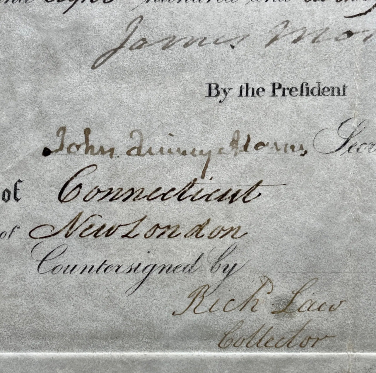 JAMES MONROE & JOHN QUINCY ADAMS * Beckett BAS * AUTOGRAPH Ships Passport SIGNED