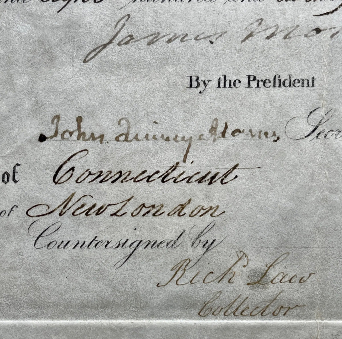 JAMES MONROE & JOHN QUINCY ADAMS * Beckett BAS * AUTOGRAPH Ships Passport SIGNED