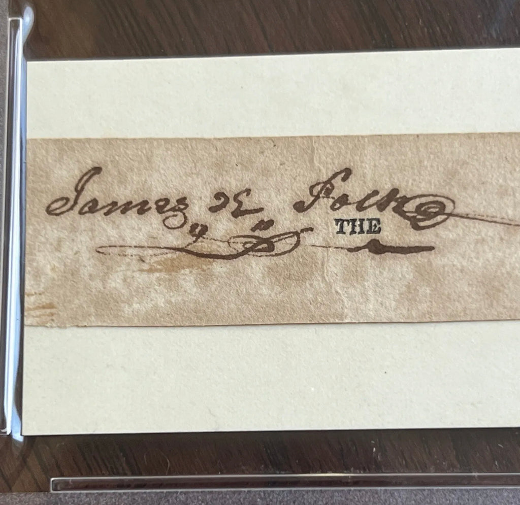 JAMES K. POLK * PSA Slab * Autograph Cut Signature Signed * President