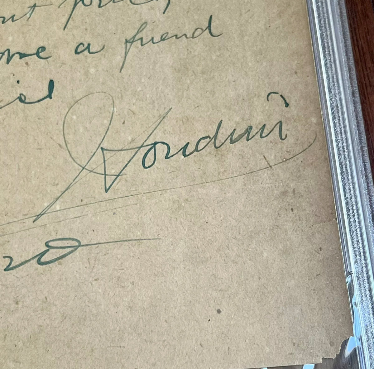 HARRY HOUDINI * PSA * Autograph Humorous Note Signed * Magician & Escape Artist