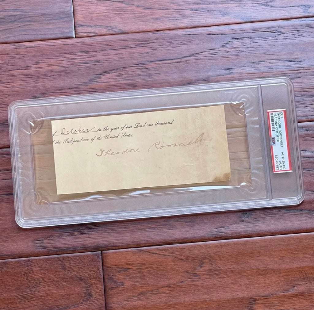 THEODORE ROOSEVELT * PSA/DNA Slabbed * Hand Signed Autograph * as PRESIDENT