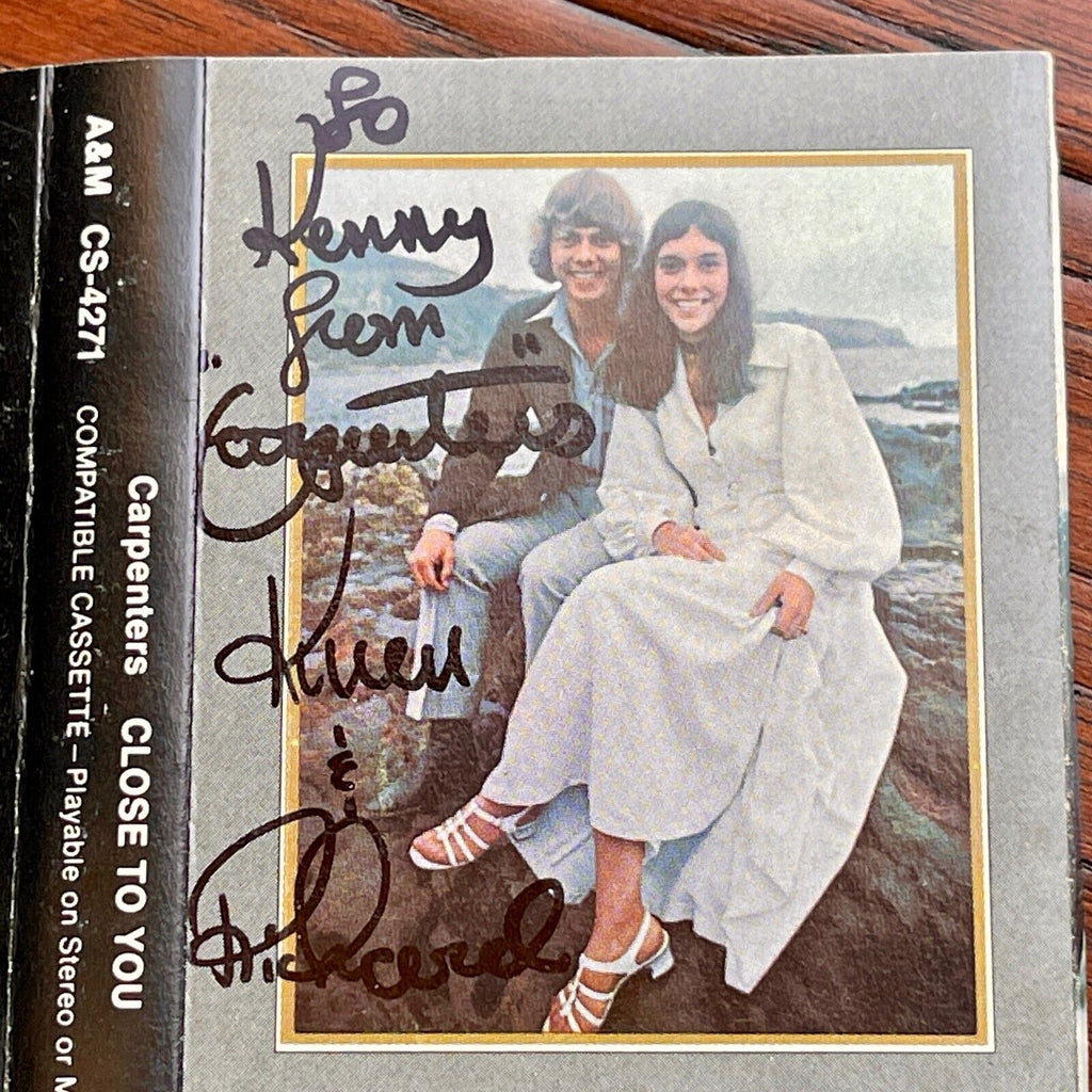 CARPENTERS * JSA * Karen & Richard Autograph CLOSE TO YOU Cassette Tape SIGNED