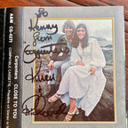 CARPENTERS * JSA * Karen & Richard Autograph CLOSE TO YOU Cassette Tape SIGNED