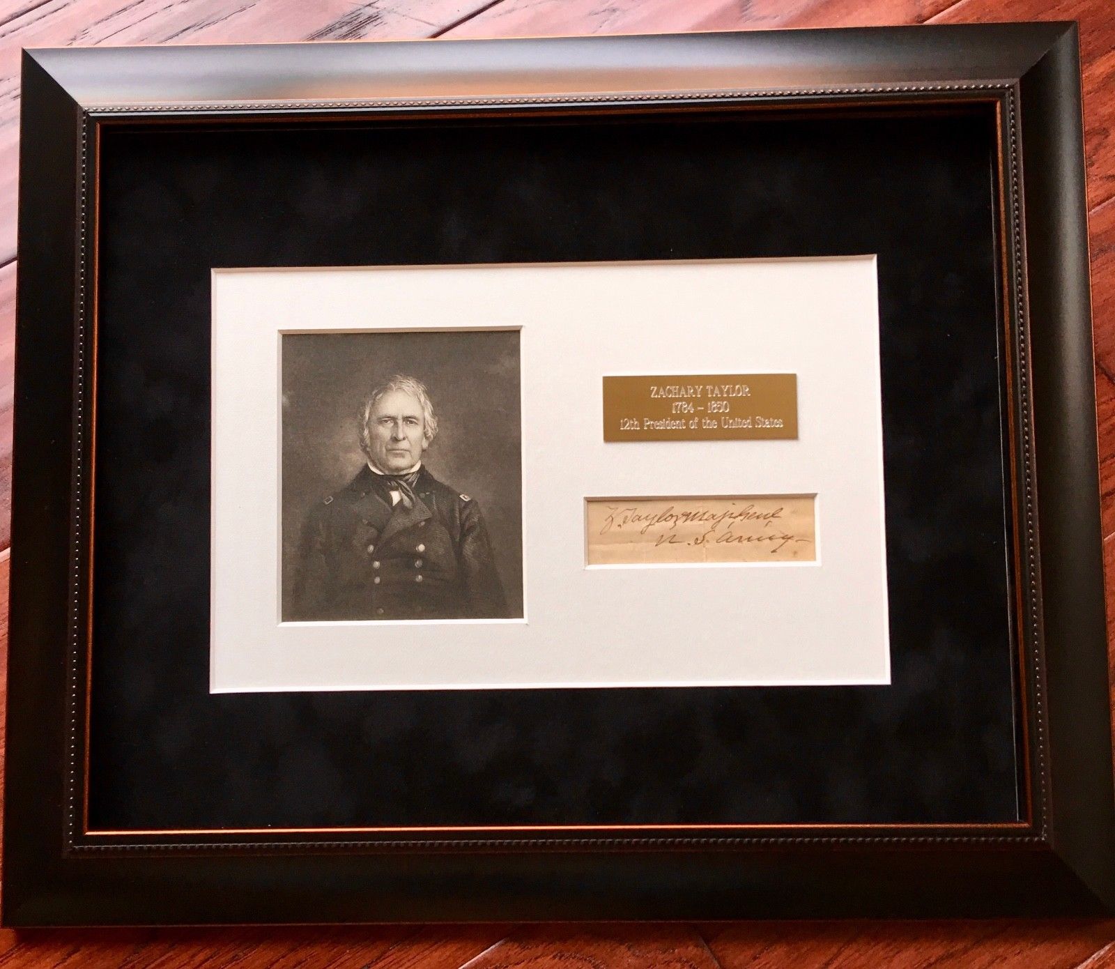 ZACHARY TAYLOR * JSA COA * AUTOGRAPH Cut Signed * Major Genl US ARMY