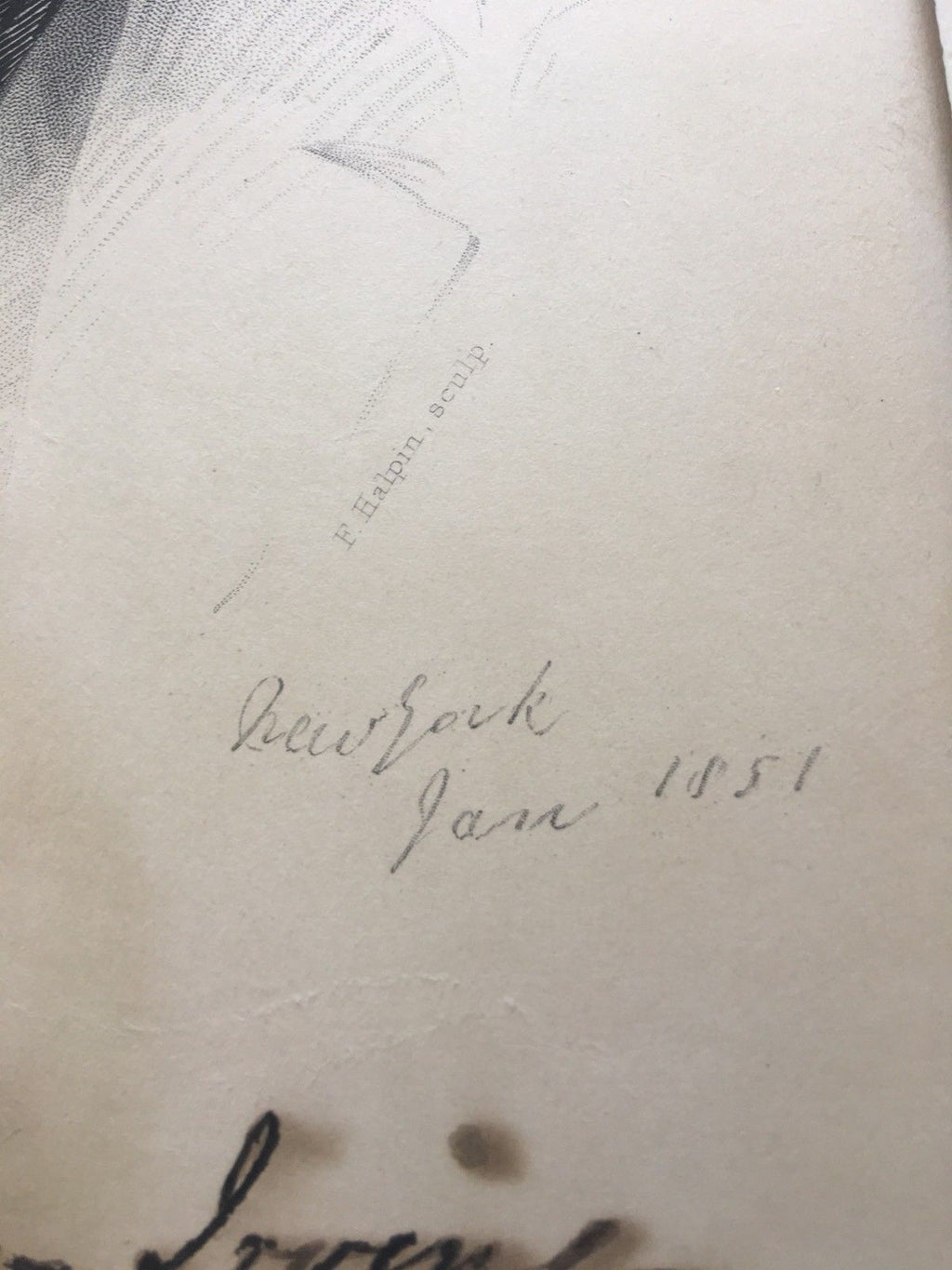 WASHINGTON IRVING * 1/1 SIGNED ENGRAVING * The Legend of Sleepy Hollow Autograph