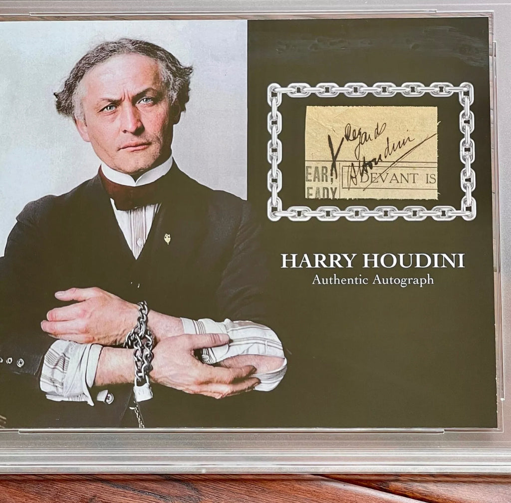 HARRY HOUDINI * PSA/DNA * Autograph Cut Signature Signed Display * Magician