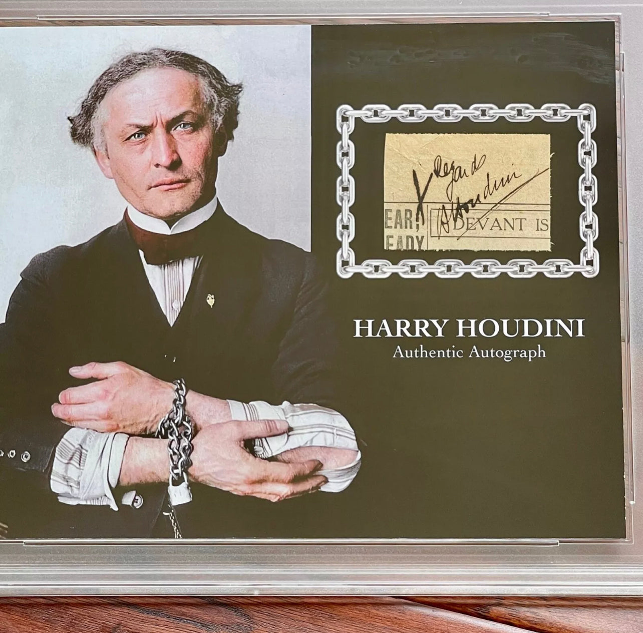 HARRY HOUDINI * PSA/DNA * Autograph Cut Signature Signed Display * Magician
