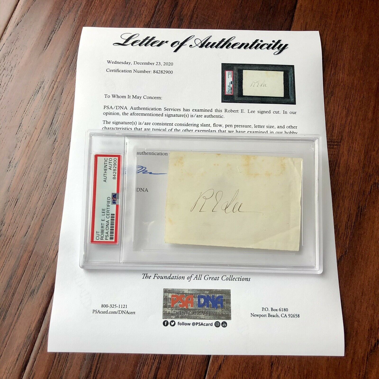 ROBERT E. LEE * PSA/DNA Slabbed * Confederate General Signed Autograph Signature
