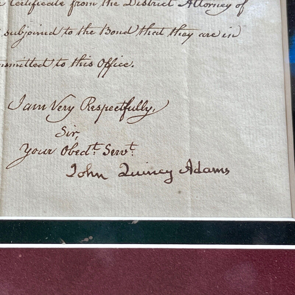 JOHN QUINCY ADAMS * JSA * Autograph Diplomatic Commission Letter Signed * Peru