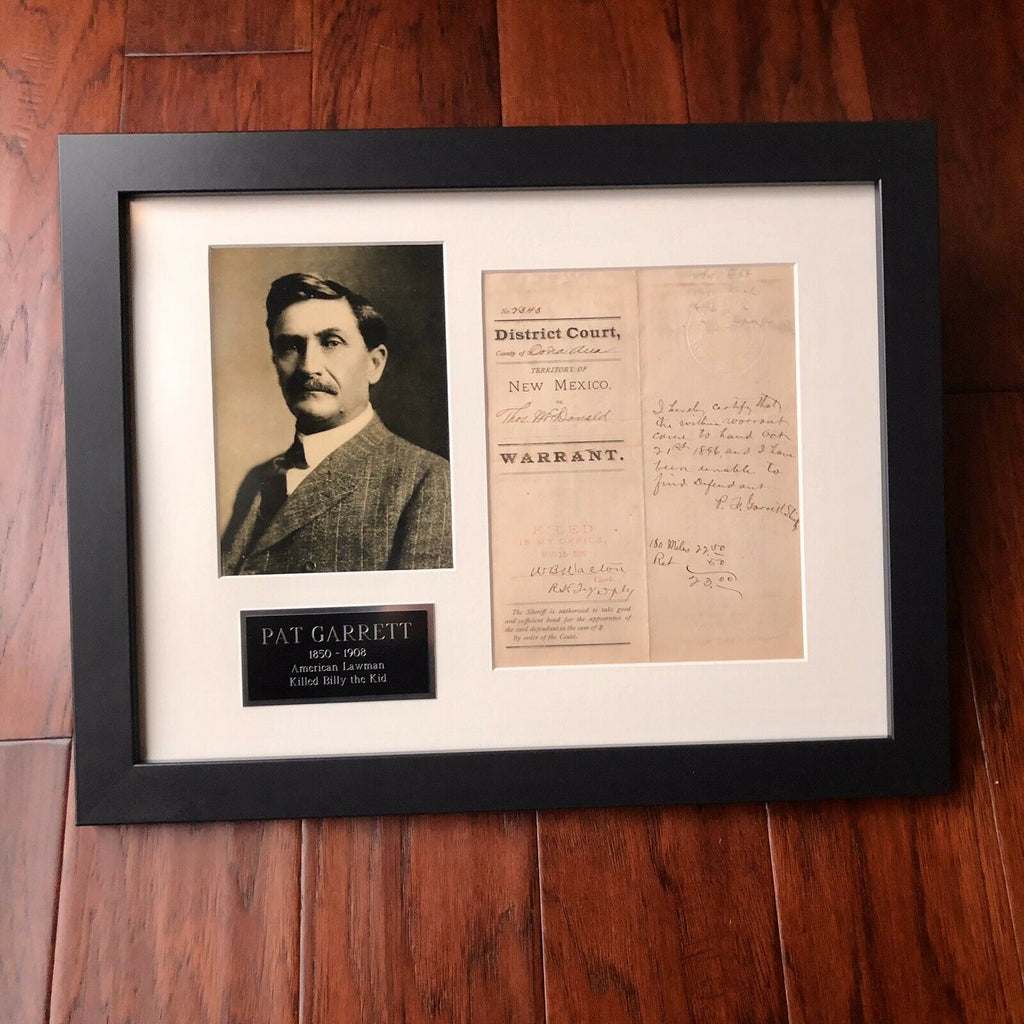PAT GARRETT * PSA/DNA LOA * Autograph Warrant Signed * Billy the Kid Sheriff