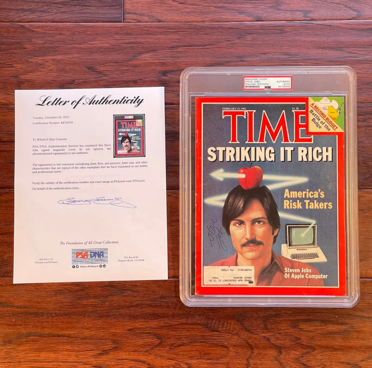 STEVE JOBS * PSA/DNA * Scarce Autograph TIME Magazine APPLE Computer Signed