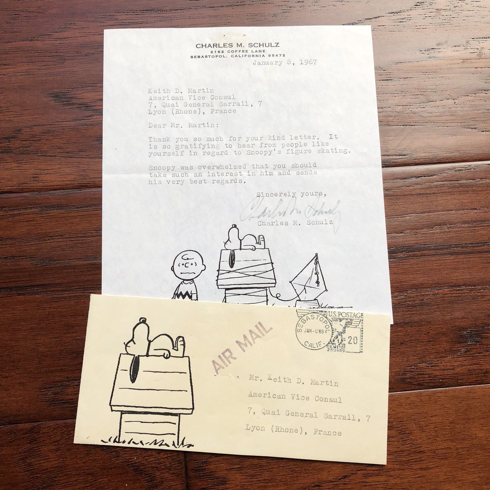 CHARLES M. SCHULZ * Autograph Peanuts Letter Signed * RR Auction COA