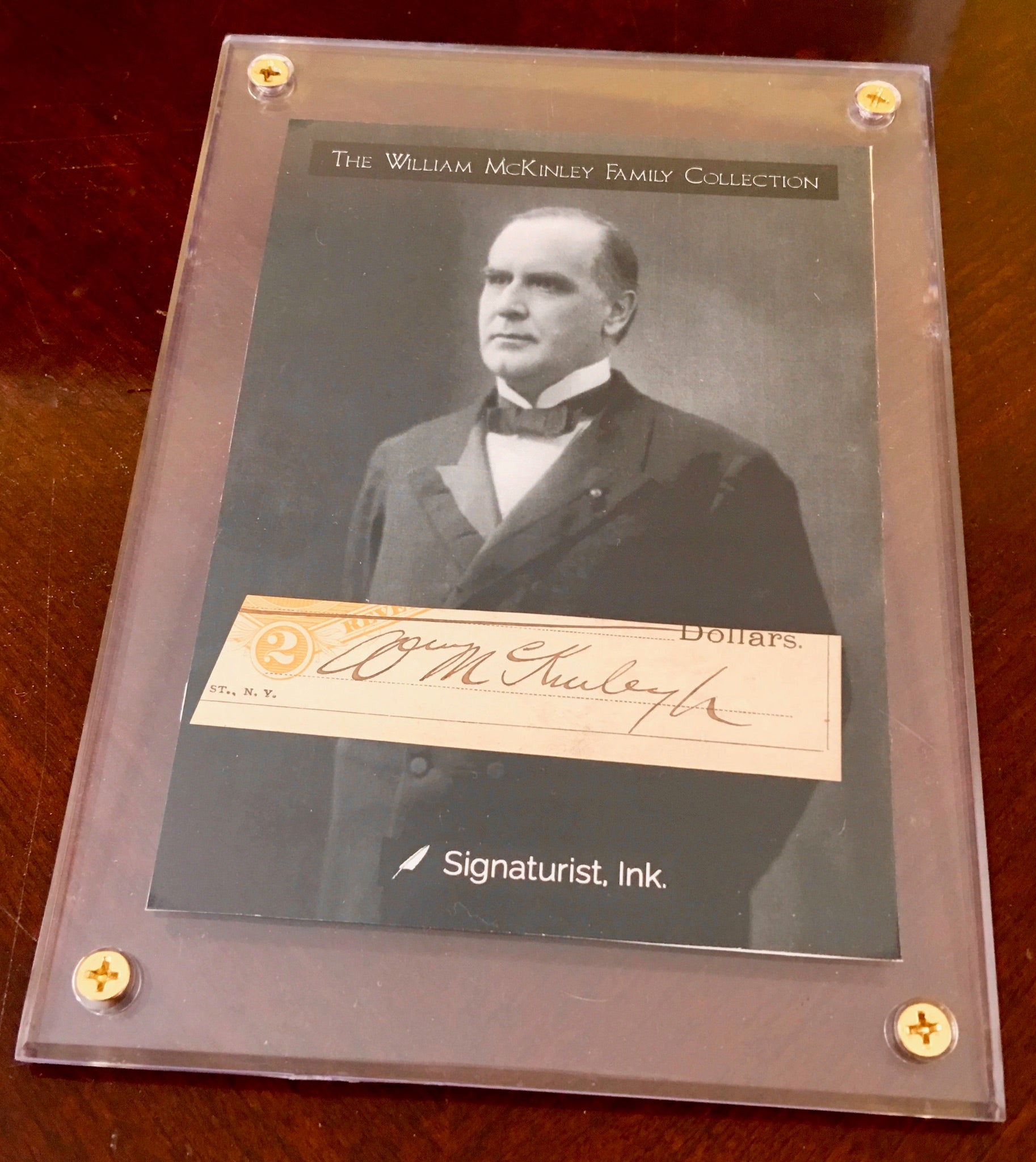WILLIAM McKINLEY * AUTOGRAPH Cut Signed * McKinley Family Collection COA