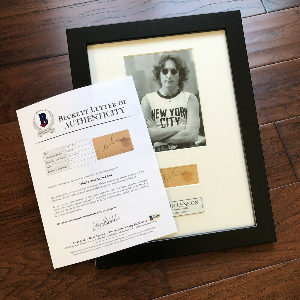 JOHN LENNON * BAS Beckett LOA * Autograph BED-IN Signature Signed * The Beatles