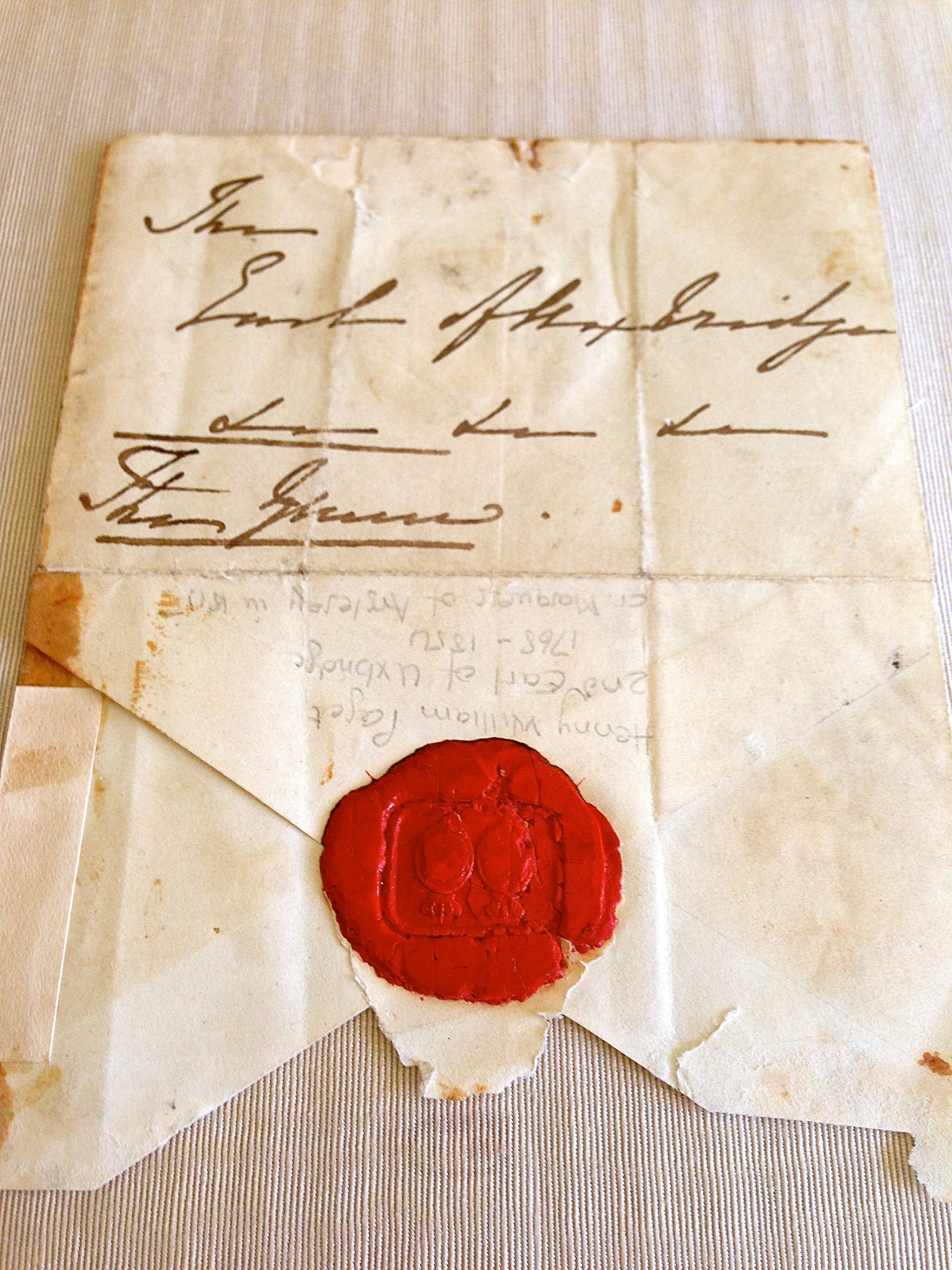 QUEEN VICTORIA * HAND SIGNED Envelope * Autographed "The Queen" * WAX SEAL