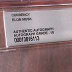 ELON MUSK * BAS Beckett * Graded 10 Autograph Dollar Bill Signed *