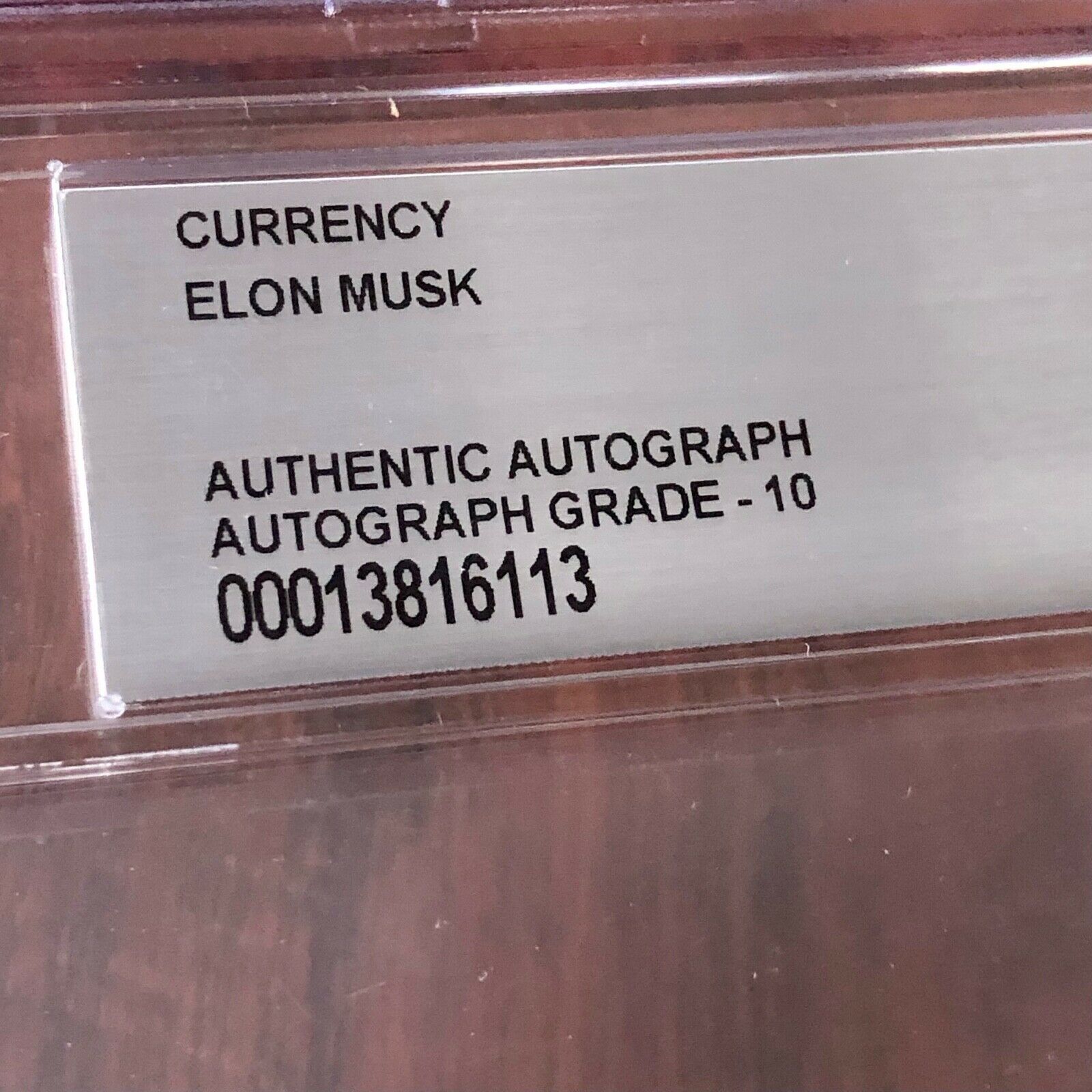 ELON MUSK * BAS Beckett * Graded 10 Autograph Dollar Bill Signed *