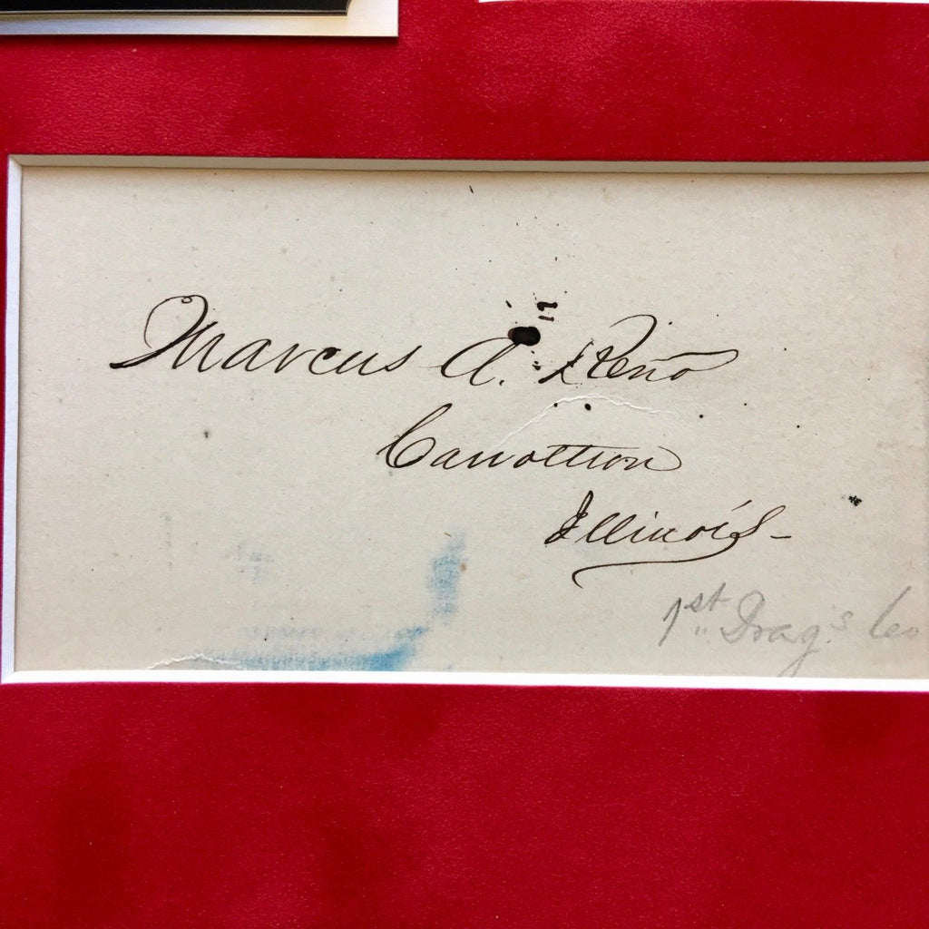 GEORGE CUSTER + MARCUS RENO "Last Stand" AUTOGRAPHS SIGNED * Little Bighorn
