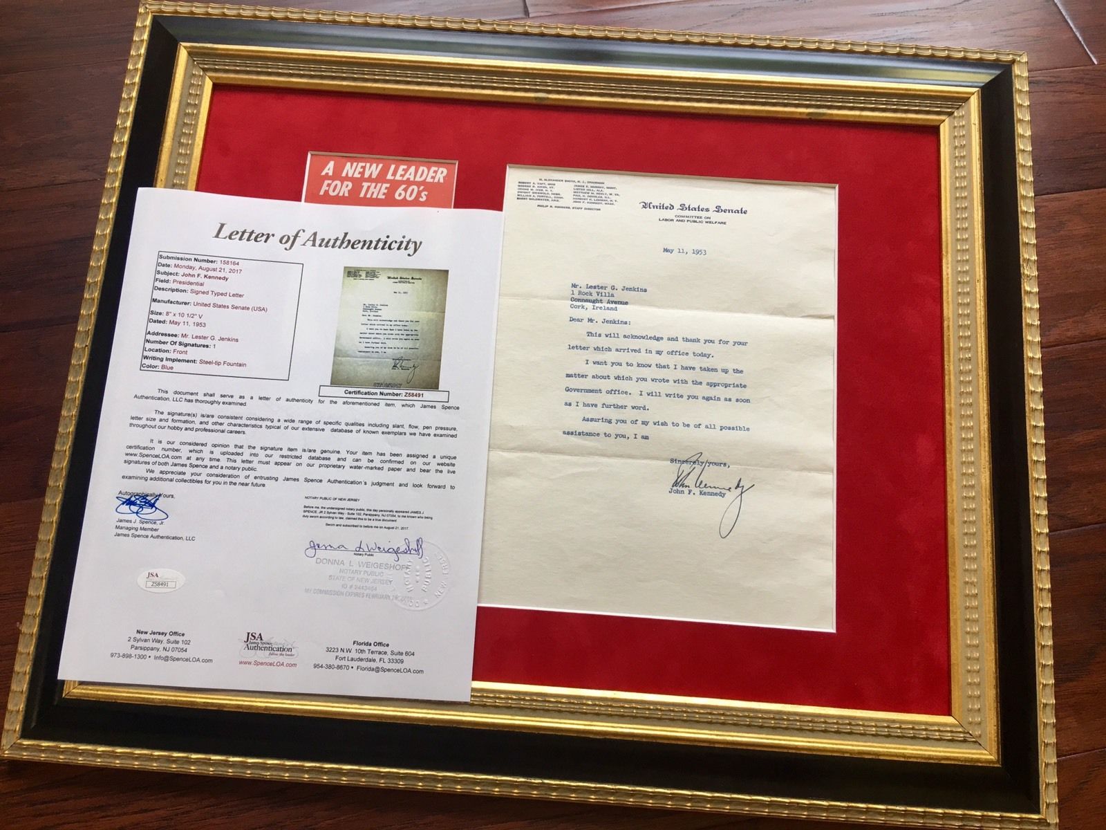 JOHN F. KENNEDY * JSA COA * Scarce Authentic JFK AUTOGRAPH Signed * President