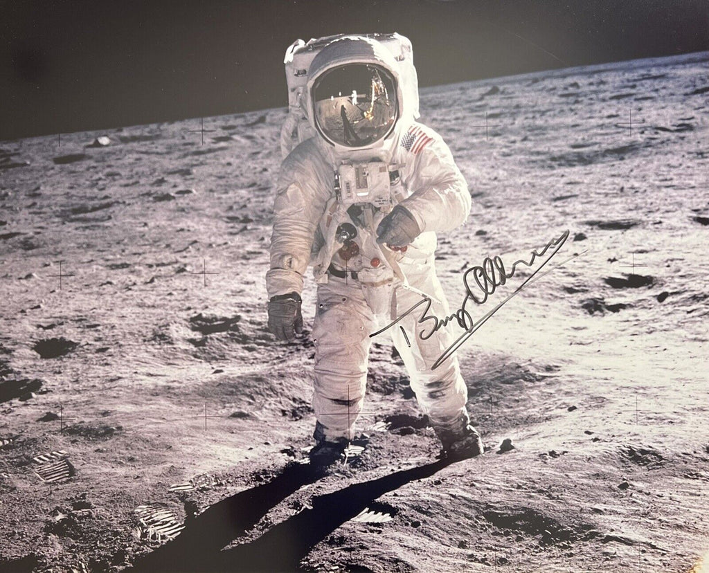 BUZZ ALDRIN * JSA LOA * 16x20 Autograph Photo Signed Apollo 11 Visor Shot Poster