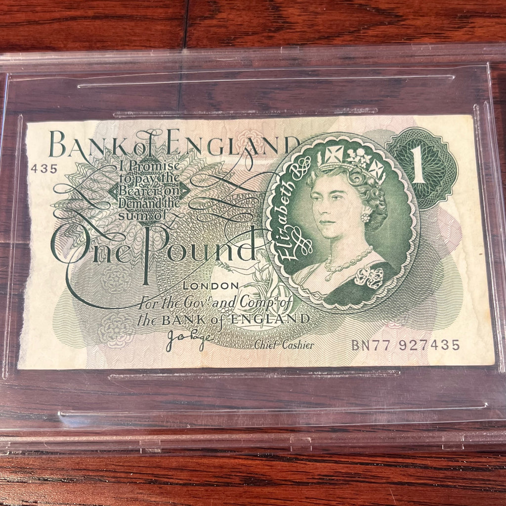 PAUL MCCARTNEY * BAS BECKETT * Autograph One Pound Note Signed * The Beatles