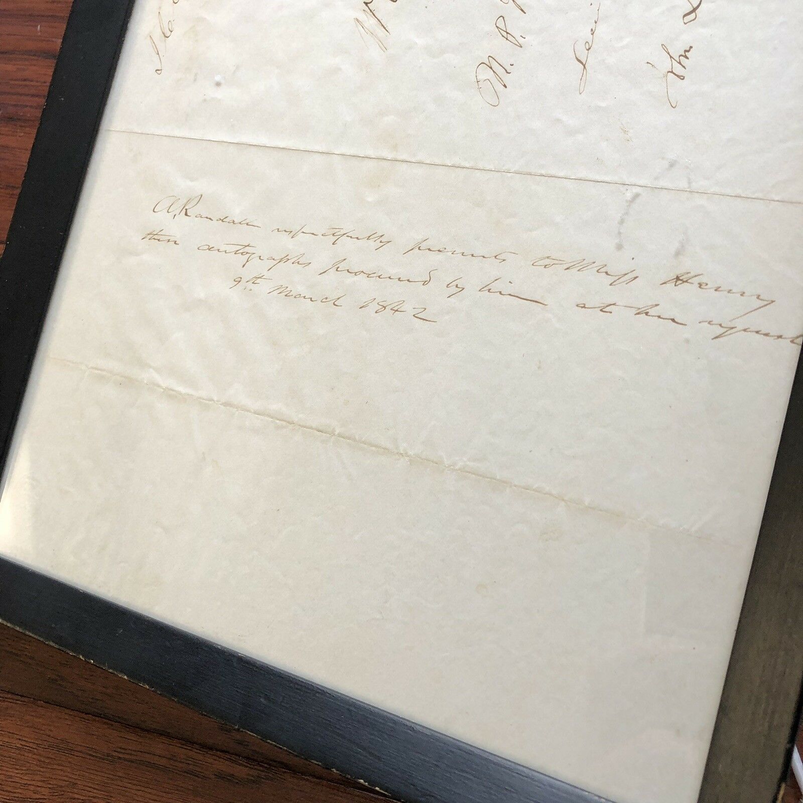 JOHN QUINCY ADAMS & MILLARD FILLMORE + Others * Hand Signed Autograph Pages *