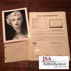 MARILYN MONROE * JSA COA * Authentic RARE AUTOGRAPH note SIGNED * Celebrity Icon