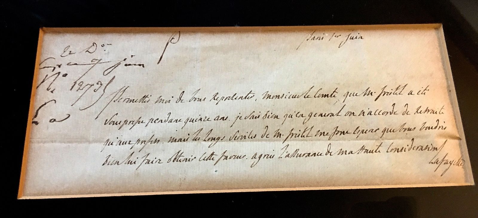 MARQUIS DE LAFAYETTE Authentic AUTOGRAPH Letter SIGNED * Revolutionary War * COA
