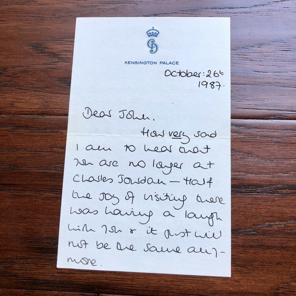 PRINCESS DIANA * BAS Beckett *Autograph Handwritten 3 Page Letter Signed *